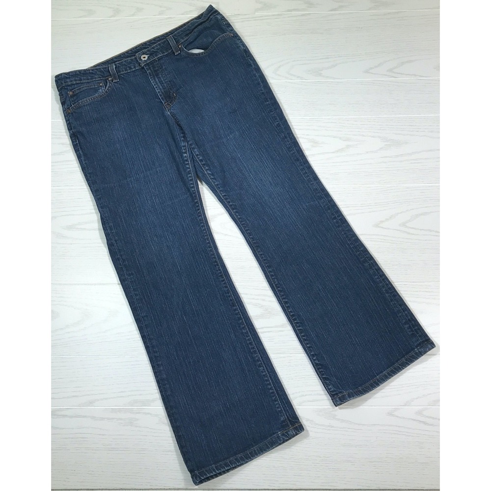 Vintage Polo Jeans Co Jeans Women 14 Dark Blue Denim Kelly Stretch Mid Rise Y2K
